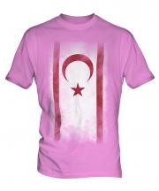 Turkish Republic Of Northern Cyprus Faded Flag Mens T-Shirt