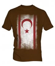 Turkish Republic Of Northern Cyprus Faded Flag Mens T-Shirt
