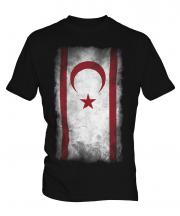 Turkish Republic Of Northern Cyprus Faded Flag Mens T-Shirt