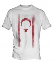 Turkish Republic Of Northern Cyprus Faded Flag Mens T-Shirt