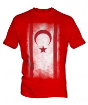 Turkish Republic Of Northern Cyprus Faded Flag Mens T-Shirt