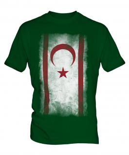 Turkish Republic Of Northern Cyprus Faded Flag Mens T-Shirt