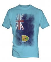 Turks And Caicos Islands Faded Flag Mens T-Shirt