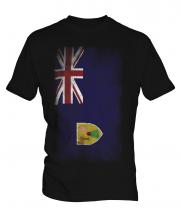 Turks And Caicos Islands Faded Flag Mens T-Shirt