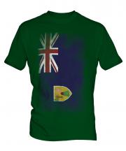 Turks And Caicos Islands Faded Flag Mens T-Shirt