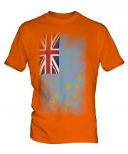 Tuvalu Faded Flag Mens T-Shirt