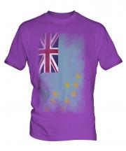 Tuvalu Faded Flag Mens T-Shirt