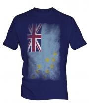 Tuvalu Faded Flag Mens T-Shirt