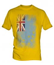 Tuvalu Faded Flag Mens T-Shirt