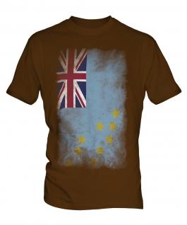 Tuvalu Faded Flag Mens T-Shirt