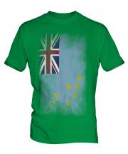 Tuvalu Faded Flag Mens T-Shirt