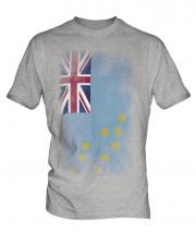 Tuvalu Faded Flag Mens T-Shirt