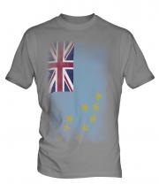 Tuvalu Faded Flag Mens T-Shirt
