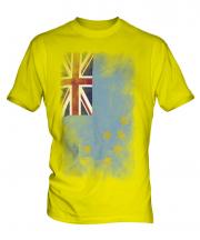 Tuvalu Faded Flag Mens T-Shirt