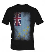 Tuvalu Faded Flag Mens T-Shirt