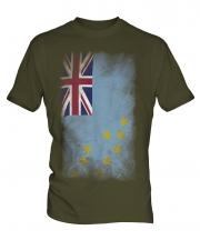 Tuvalu Faded Flag Mens T-Shirt