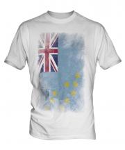 Tuvalu Faded Flag Mens T-Shirt