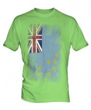 Tuvalu Faded Flag Mens T-Shirt