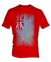 Tuvalu Faded Flag Mens T-Shirt