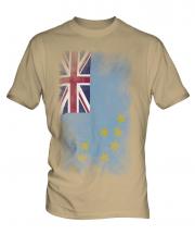 Tuvalu Faded Flag Mens T-Shirt