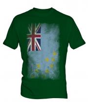 Tuvalu Faded Flag Mens T-Shirt