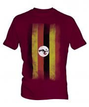 Uganda Faded Flag Mens T-Shirt