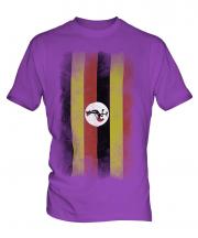 Uganda Faded Flag Mens T-Shirt