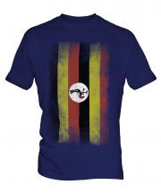 Uganda Faded Flag Mens T-Shirt