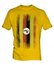 Uganda Faded Flag Mens T-Shirt
