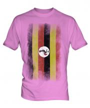 Uganda Faded Flag Mens T-Shirt