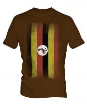 Uganda Faded Flag Mens T-Shirt