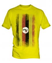 Uganda Faded Flag Mens T-Shirt