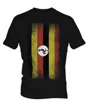 Uganda Faded Flag Mens T-Shirt