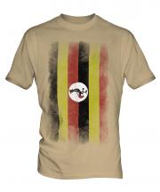 Uganda Faded Flag Mens T-Shirt