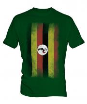 Uganda Faded Flag Mens T-Shirt