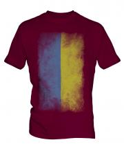 Ukraine Faded Flag Mens T-Shirt