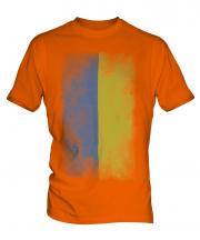 Ukraine Faded Flag Mens T-Shirt