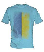 Ukraine Faded Flag Mens T-Shirt