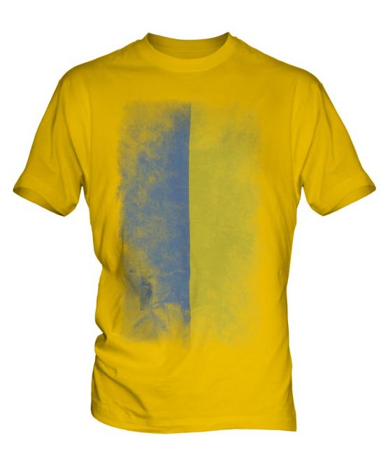 Ukraine Faded Flag Mens T-Shirt