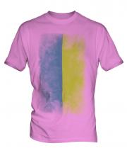 Ukraine Faded Flag Mens T-Shirt