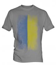 Ukraine Faded Flag Mens T-Shirt