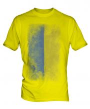 Ukraine Faded Flag Mens T-Shirt
