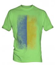 Ukraine Faded Flag Mens T-Shirt
