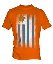 Uruguay Faded Flag Mens T-Shirt