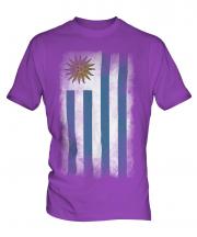 Uruguay Faded Flag Mens T-Shirt