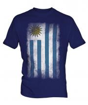 Uruguay Faded Flag Mens T-Shirt