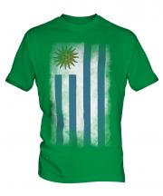 Uruguay Faded Flag Mens T-Shirt
