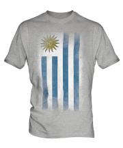 Uruguay Faded Flag Mens T-Shirt