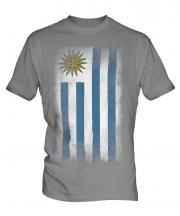 Uruguay Faded Flag Mens T-Shirt