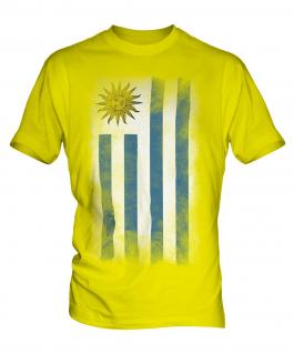 Uruguay Faded Flag Mens T-Shirt